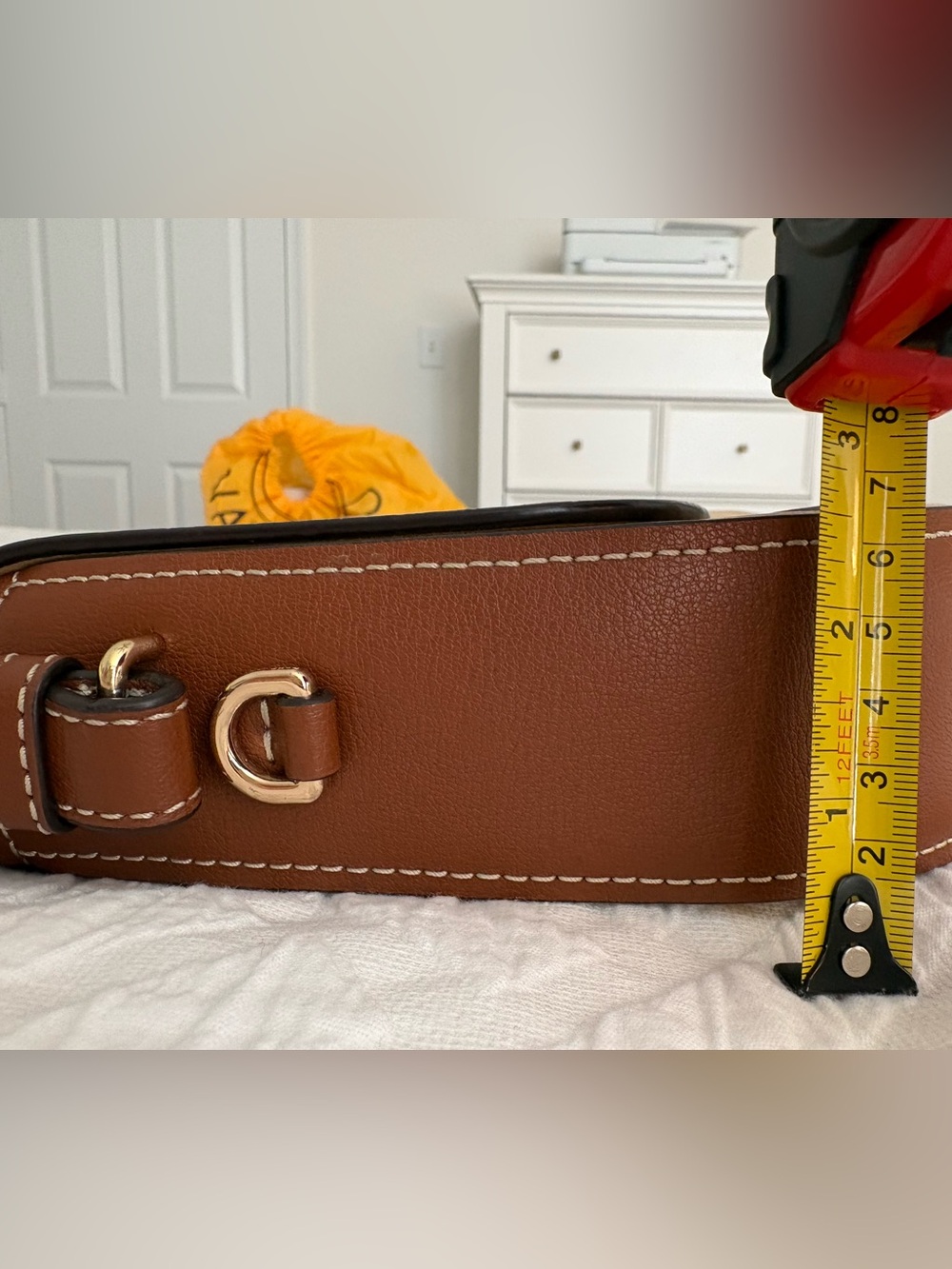 Marc Jacobs Beige and Brown Leather Crossbody Saddle Bag - Picture 16 of 16